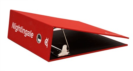 Product detail metal pull ring on spine